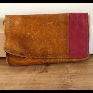 Topshop Leather Clutch